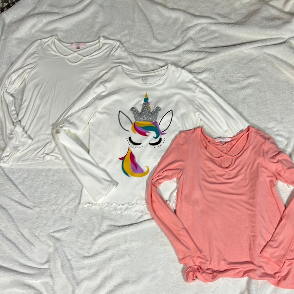Girl long sleeve tee shirts-Set of 3